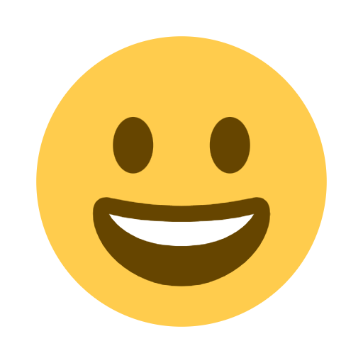 Smiling emoji exported as a transparent PNG